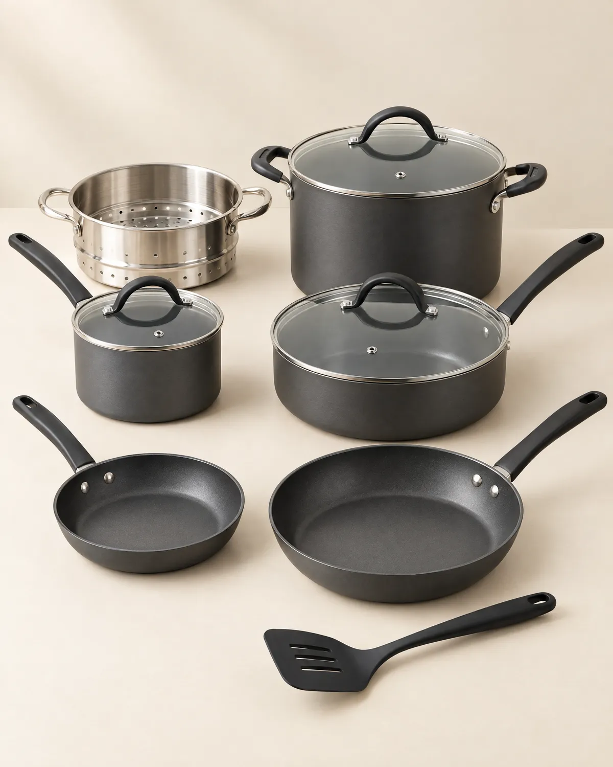 Home Base — 10-Piece Nonstick Cookware Set, everything in the box