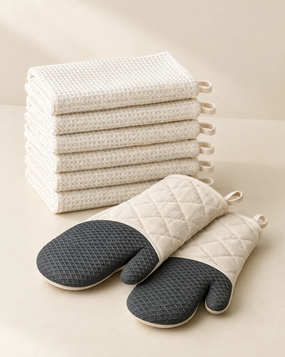 Kitchen Linen Kit — 8-Piece Towels & Mitts, everything in the box