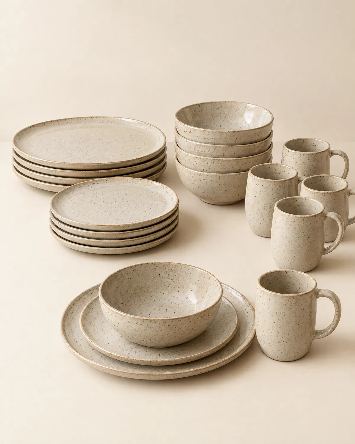 The Sunday Table — 16-Piece Stoneware Dinnerware Set, everything in the box